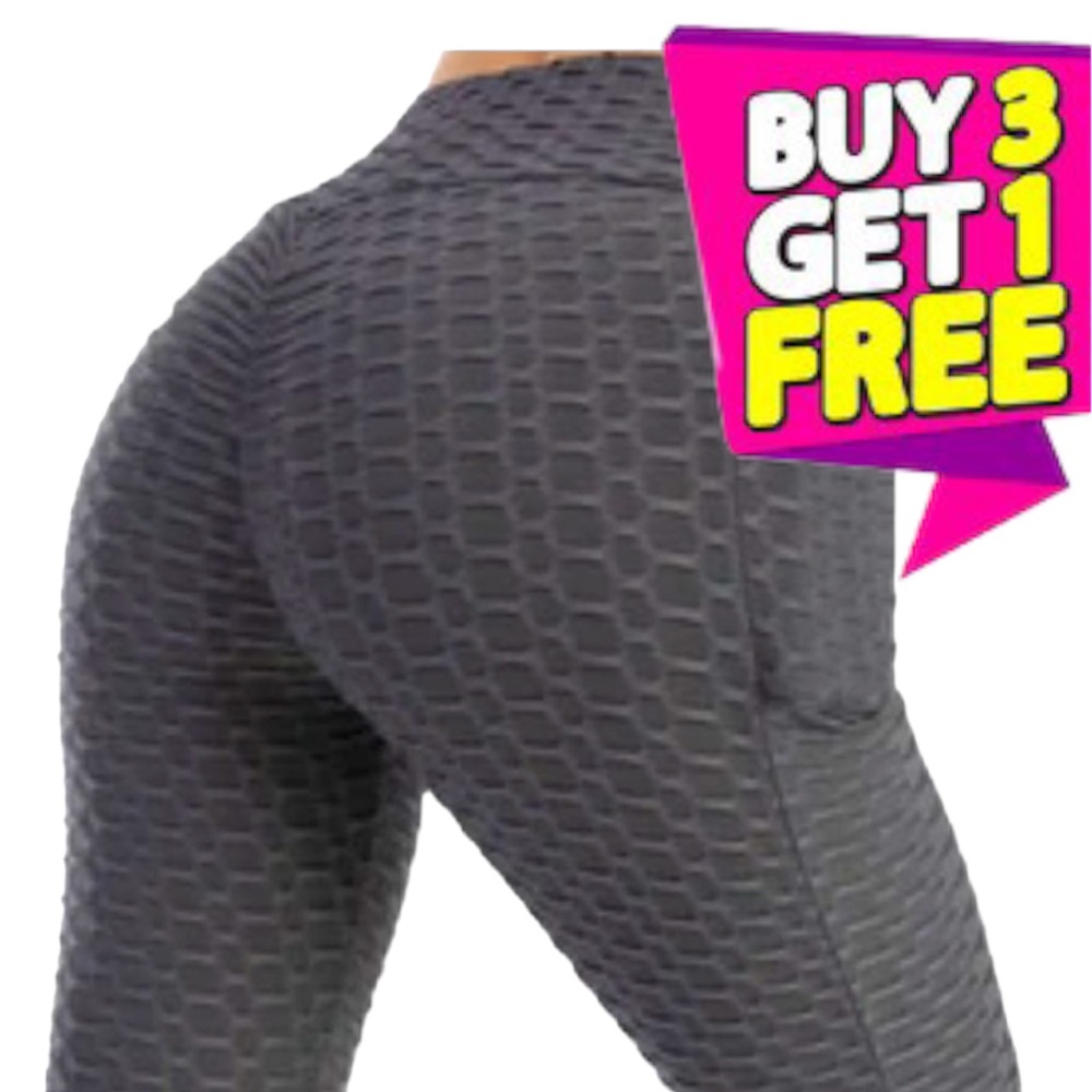 Women's High Waisted Leggings Slimming Scrunch Booty Ruched Butt Lift Yoga Pants